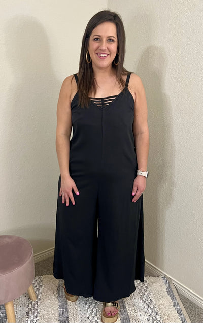 Black Chambray Jumpsuit