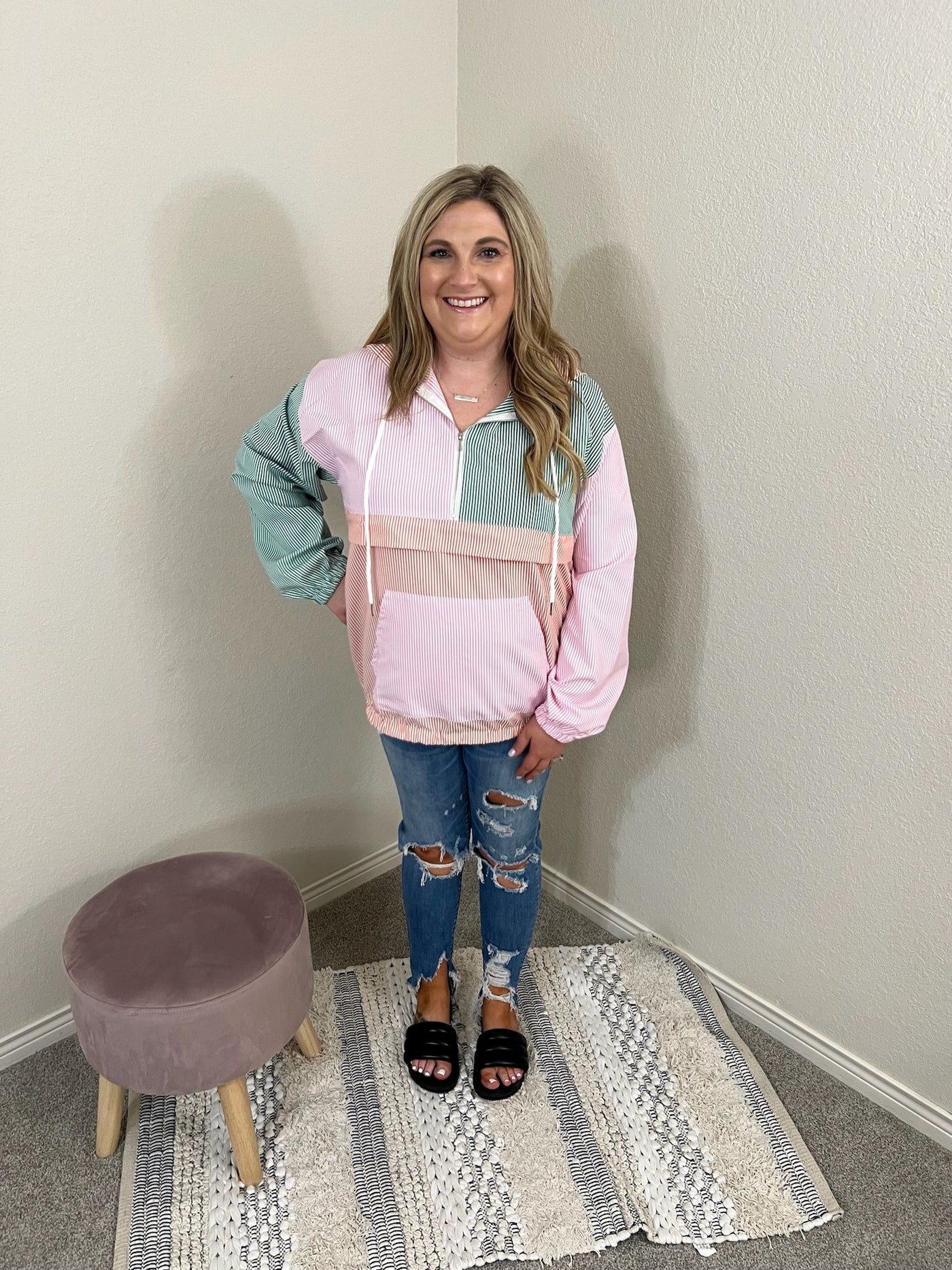 Striped Lightweight Pullover