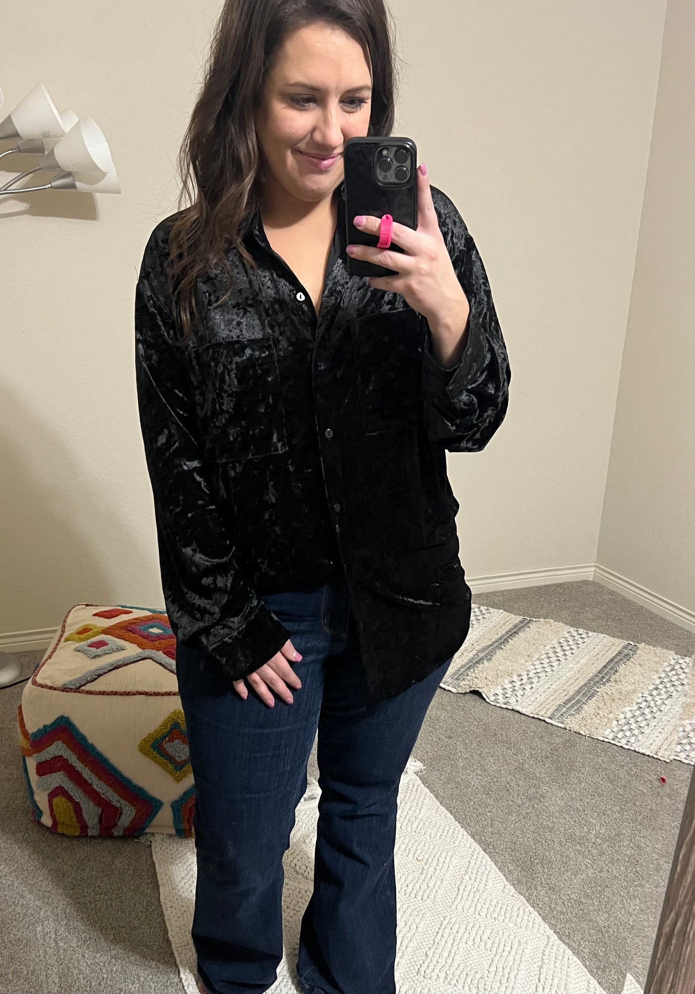 Black Velvet Blouse