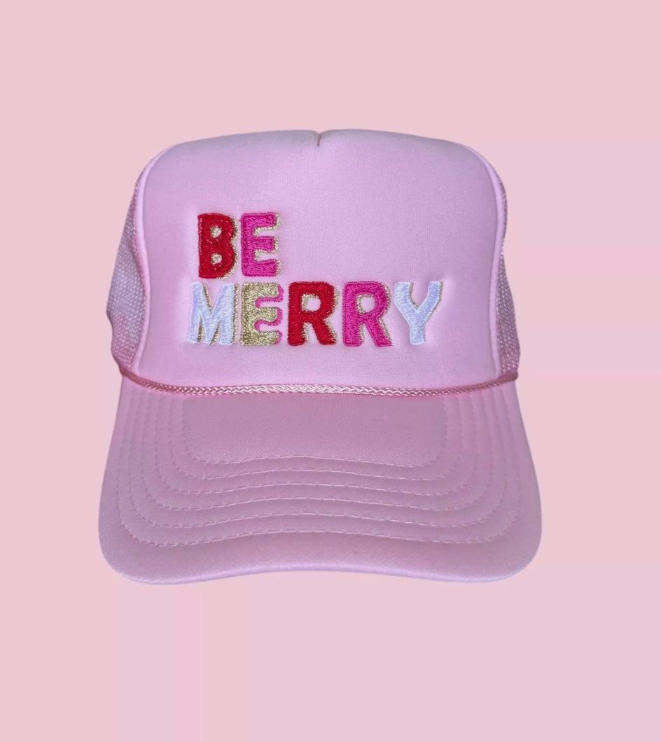 Be Merry Hat (Pink or White)