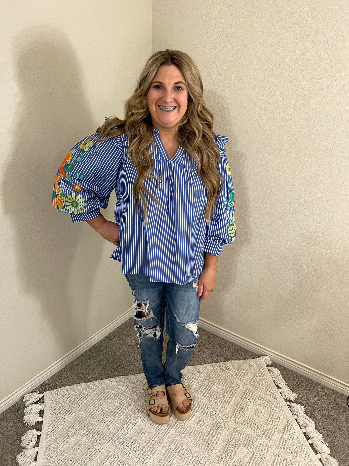 Stripes & Stems Top
