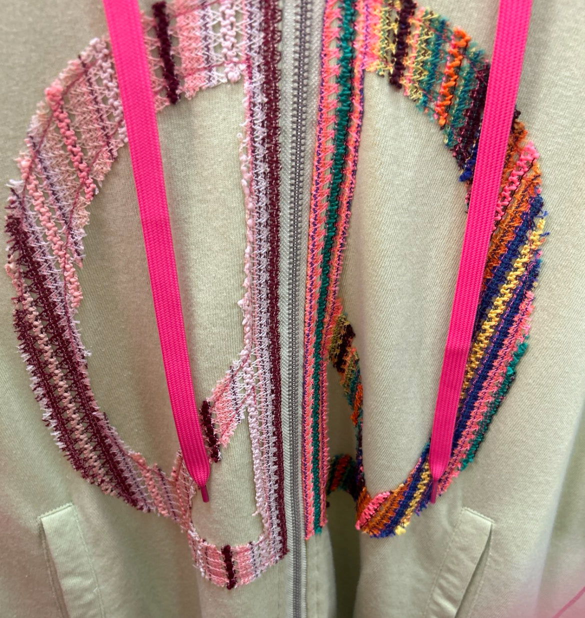 Boho Stitch Zip Top