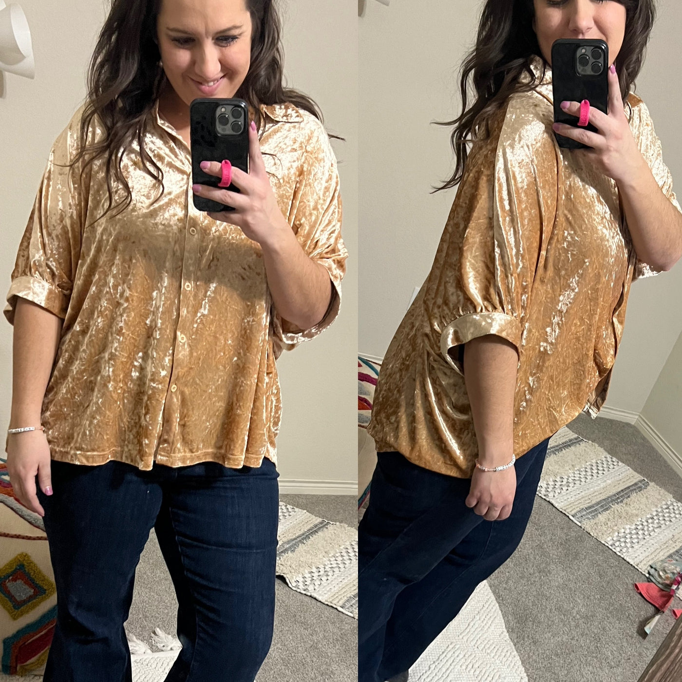 Crush Velvet Blouse