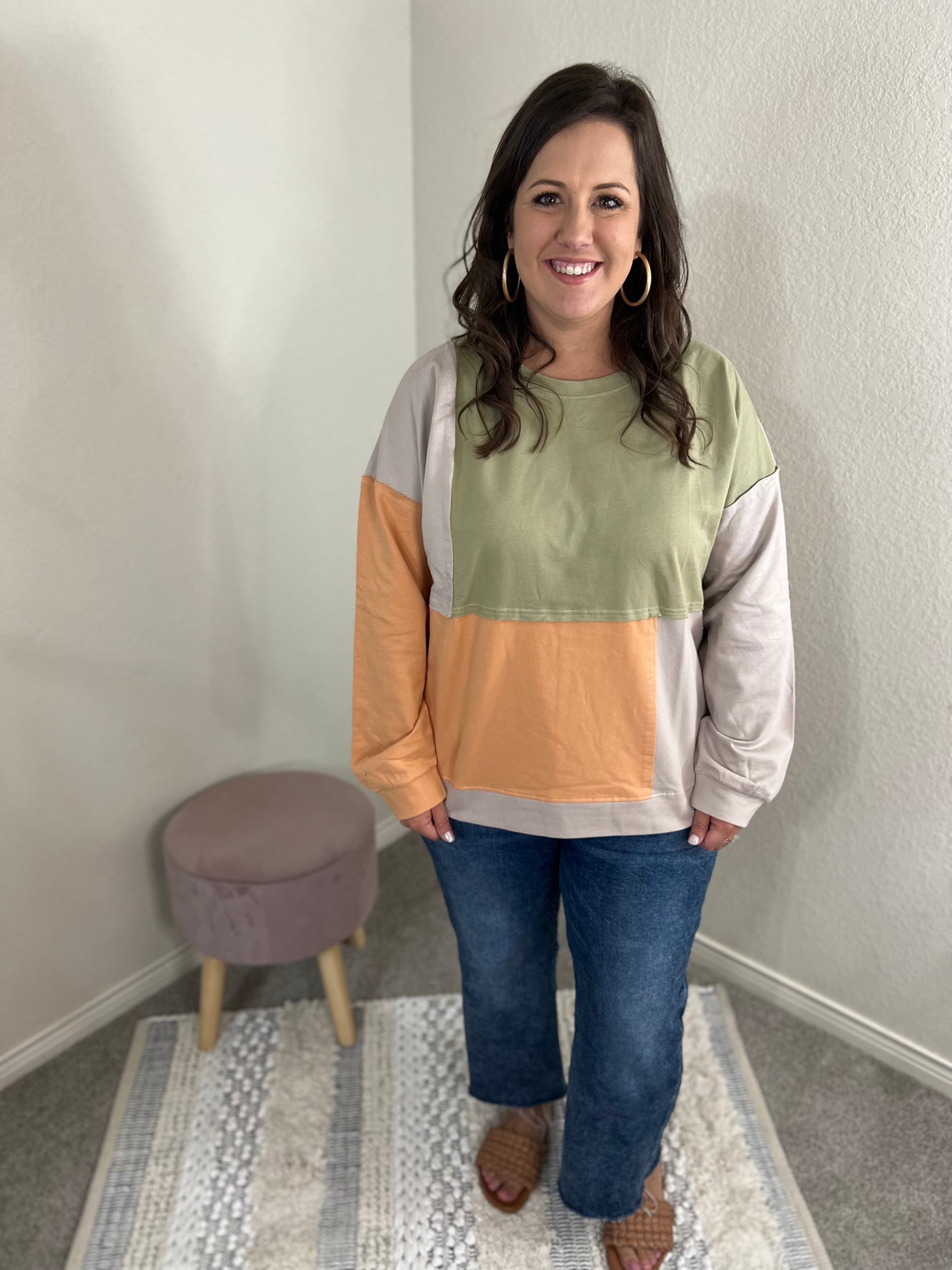 Fall Patchwork Sweatshirt