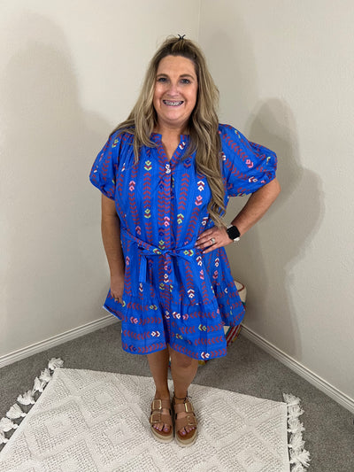 Boho Blue Dress