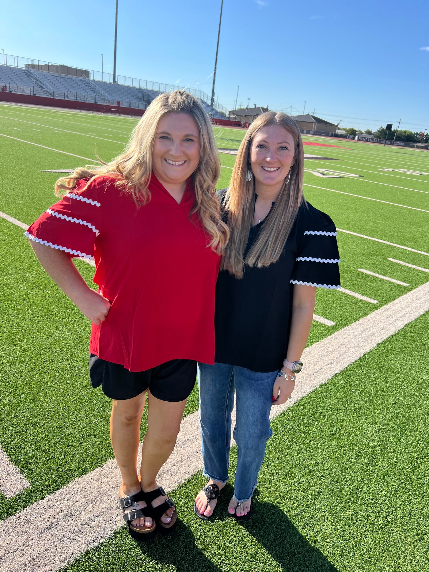 Red Sideline Blouse