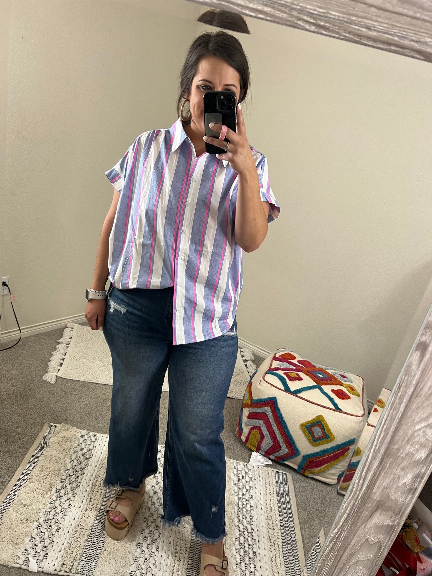 Bold Stripe Button Down