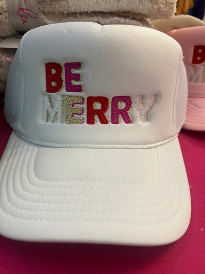 Be Merry Hat (Pink or White)