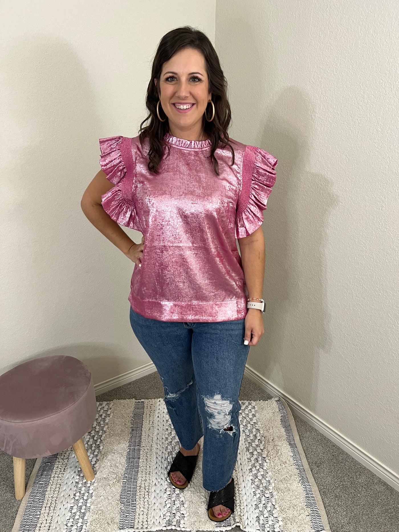 Glimmer Pink Blouse