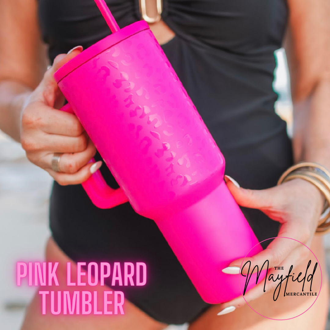 Pink Leopard Tumbler