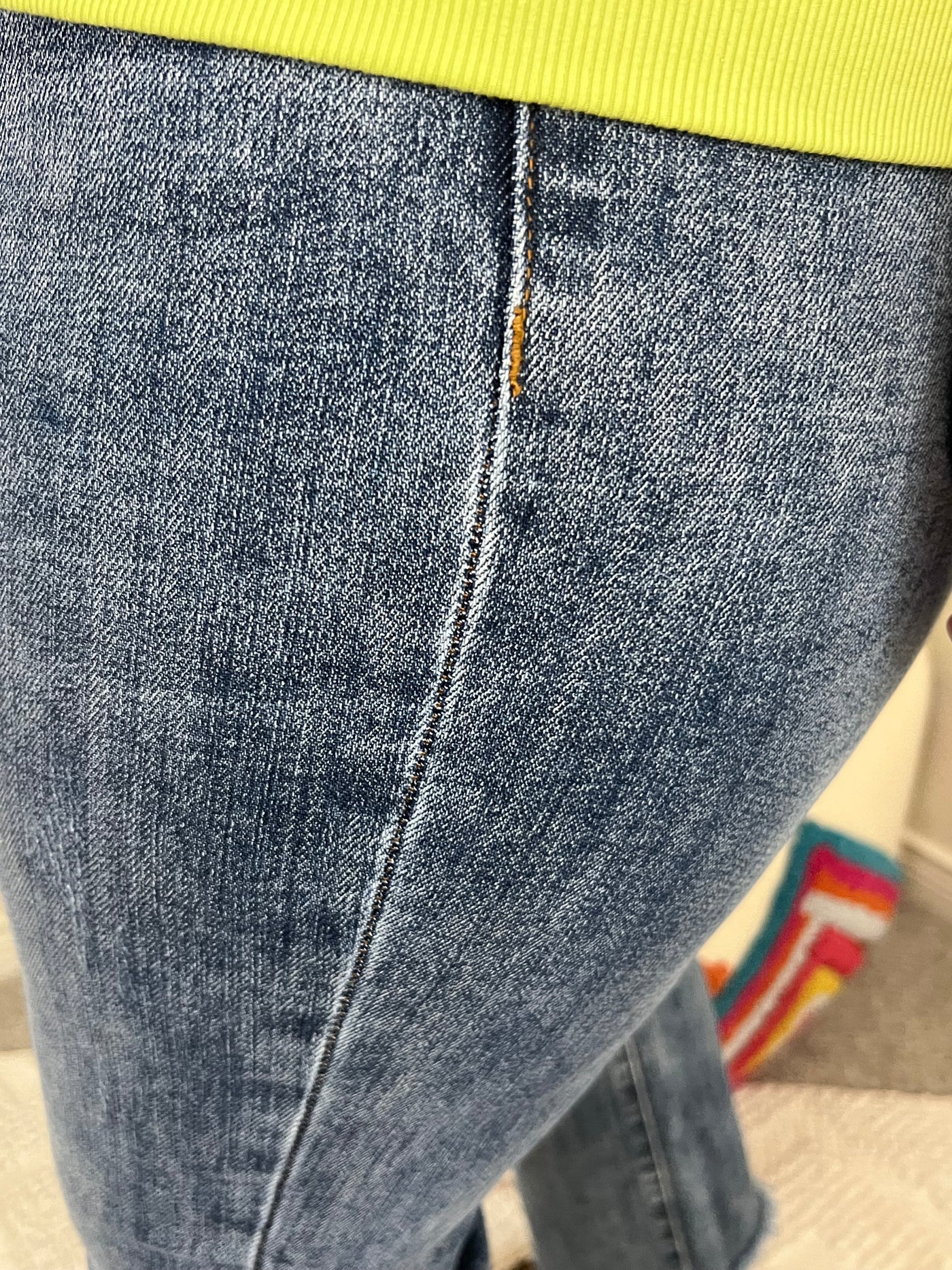 Risen Medium Wash Straight Jeans