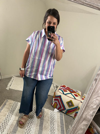 Bold Stripe Button Down
