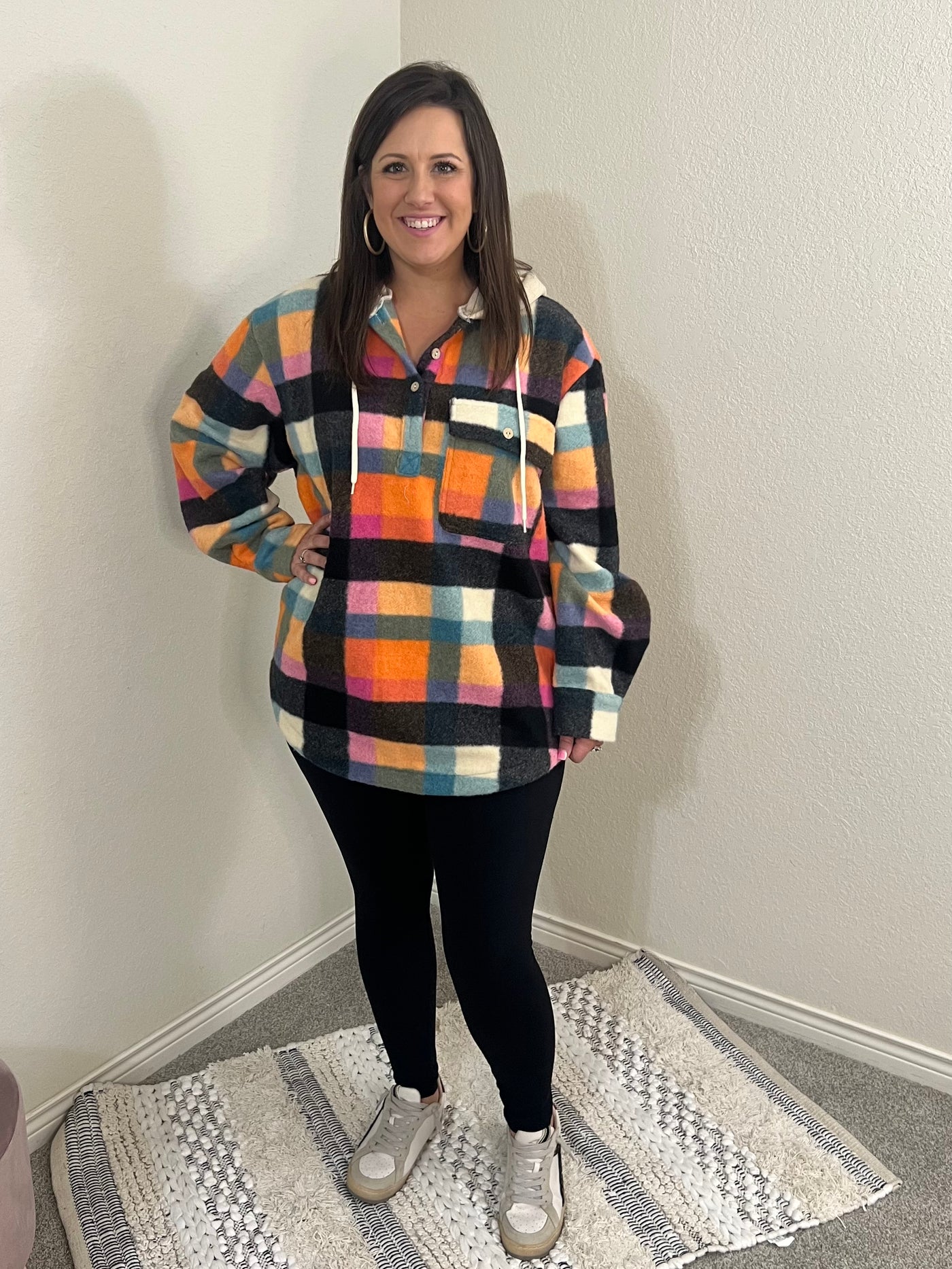 Multi-Color Fleece Pullover