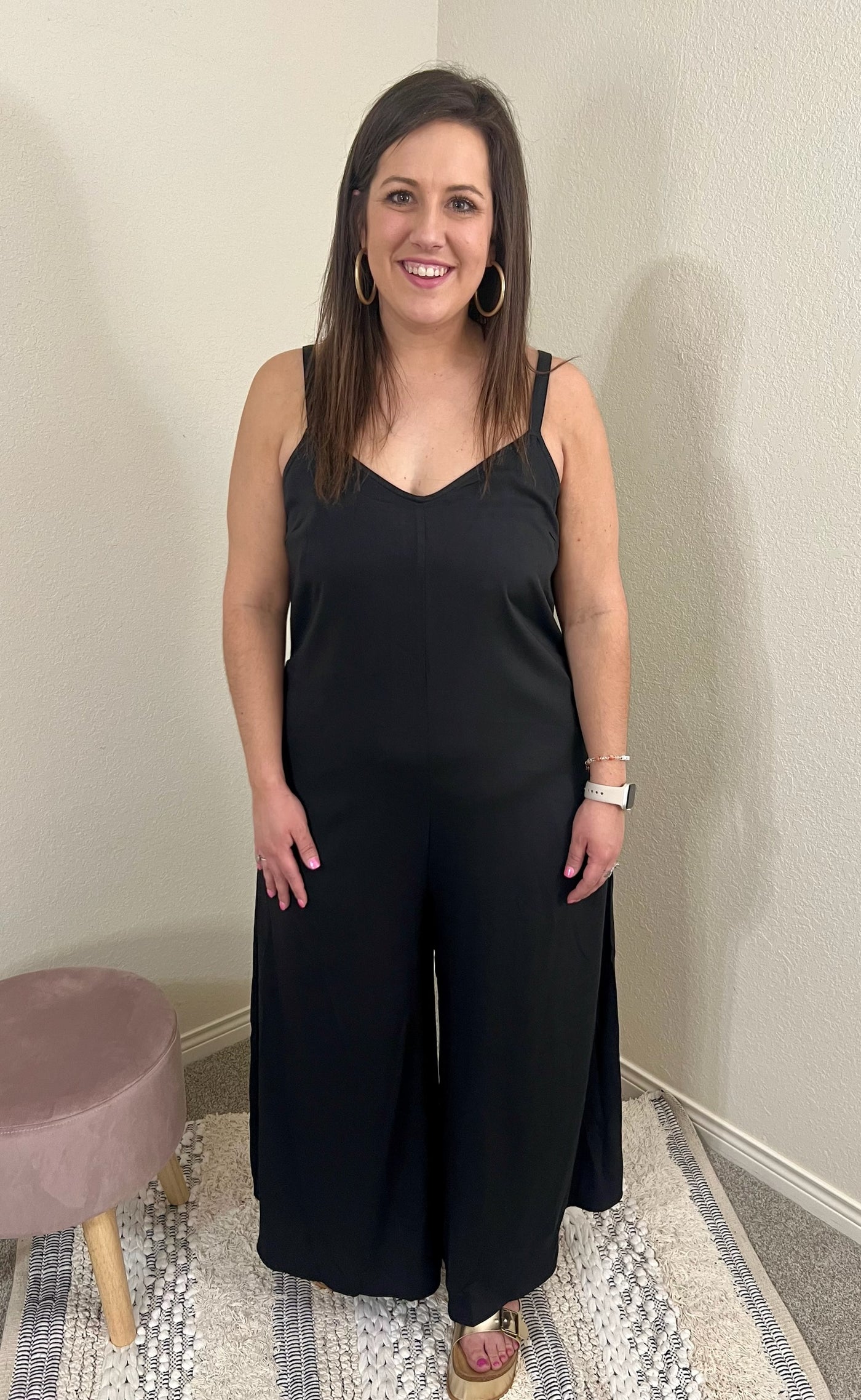 Black Chambray Jumpsuit