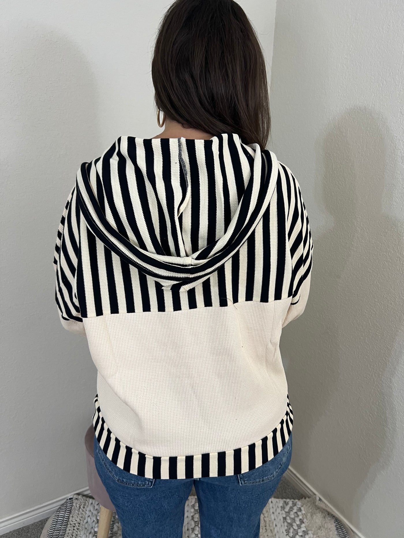 Pocket Stripe Hoodie